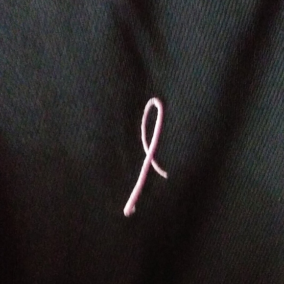 𝅺Reebox Breast Cancer Awareness Black Pink  Detail Long Sleeve Zip Up Jacket - Picture 8 of 10